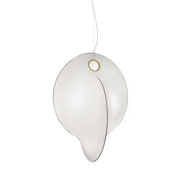 Wit moderne hanglamplichteranatuur 1-licht zijdehanglicht voor trappen