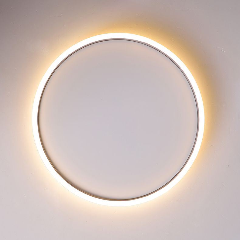 Metal Circular Flush mount Ceiling Lamp Minimalism Style LED Flush Mount Lighting for Bedroom