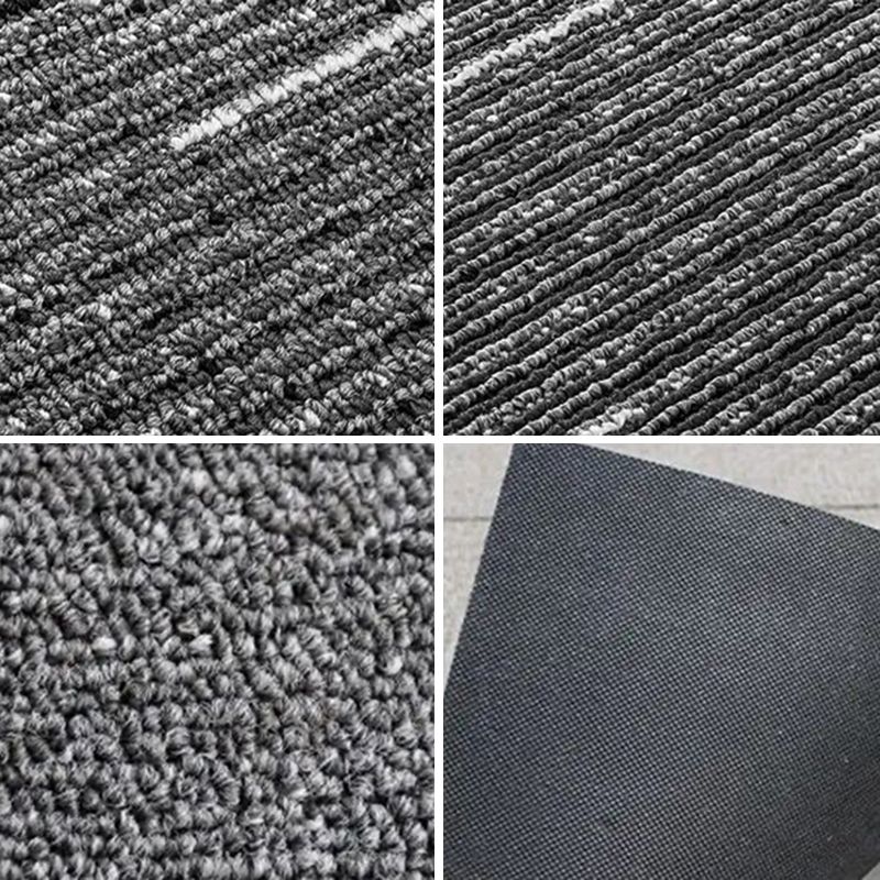 Modern Level Loop Carpet Tiles Stripe Print Interlocking Carpet Floor Tile