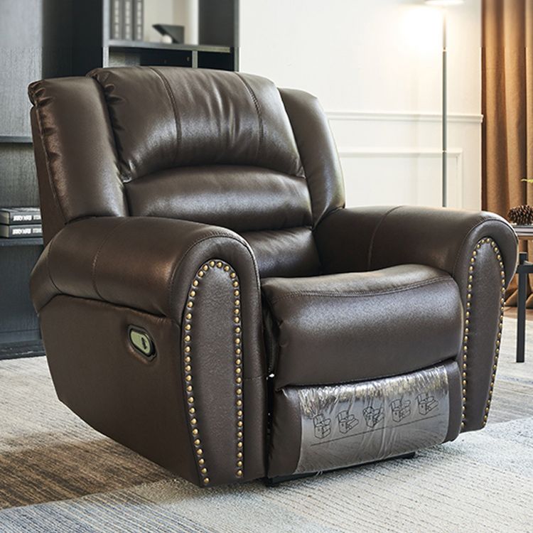 40.94" Wide Brown Standard Recliner Genuine Leather Recliner Chair