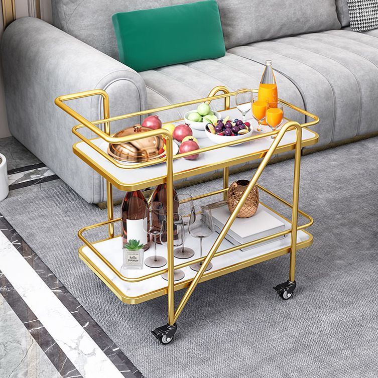 Rolling Contemporary Style Prep Table Wooden Prep Table with Storage