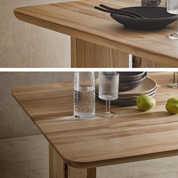 Modern Style Dining Room Set 1/2/3/4/5 Pcs Solid Wood Dining Set with Rectangle Table
