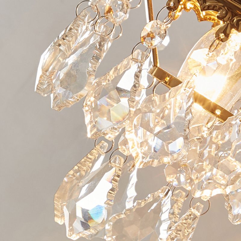 Crystal Geometric Shape Wall Sconce Modern Style 1 Light Wall Light Sconce