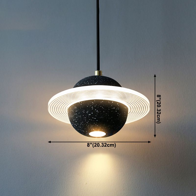 Runden Lichthänger moderner Zement 1 Leuchte LED Hanging Leuchten