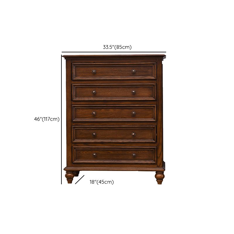 Solid Wood Traditional Storage Chest Dresser with 3/4/5/6/7/8/9/10 Drawers