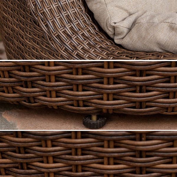 Circular Rattan Bistro Table Set 1/2/3 Pieces Modern Bistro Set