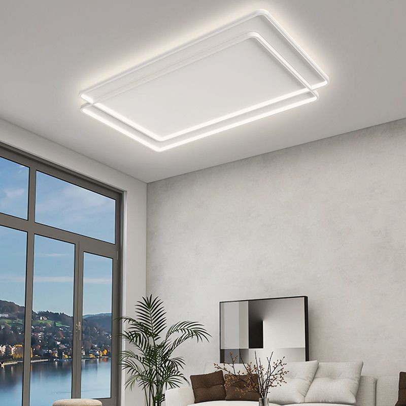 White Simplicity Flush Mount Lighting LED Flush Mounted Ceiling Lights for Dining Room