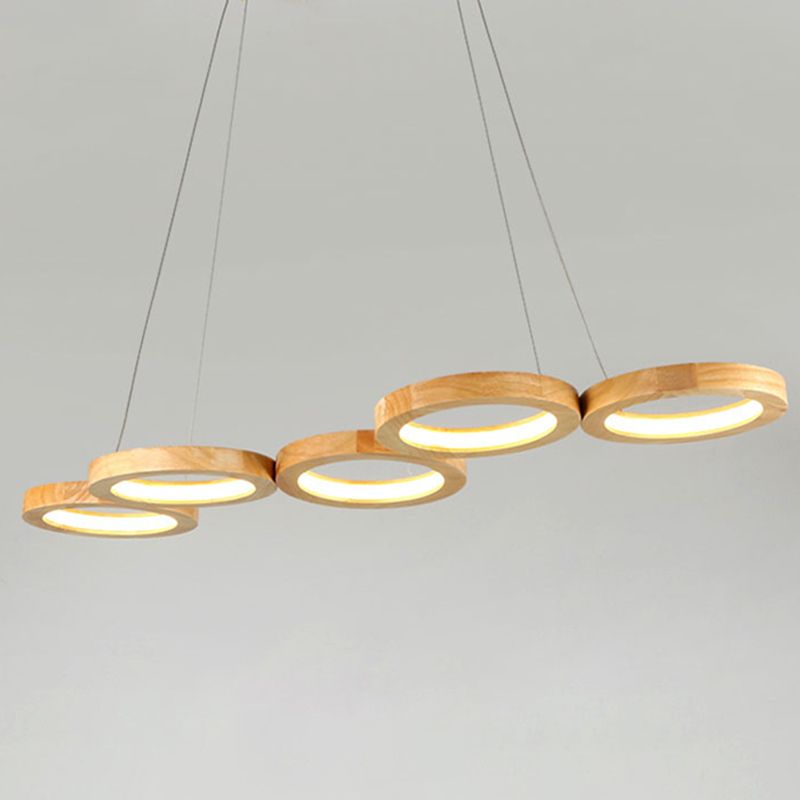 Lampada il lampadario orbicolare Light Segnalistica Minimalista Sala da pranzo in legno Luda Luffa Light in legno