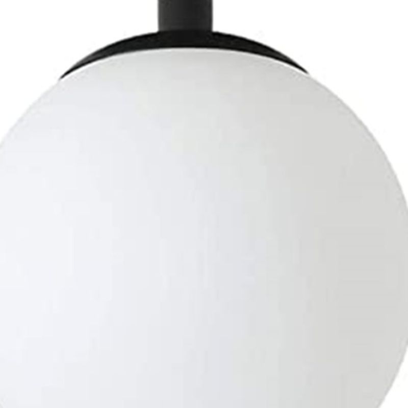 White Globe Shaded Ceiling Light Modernism Flush Mount Lighting for Foyer