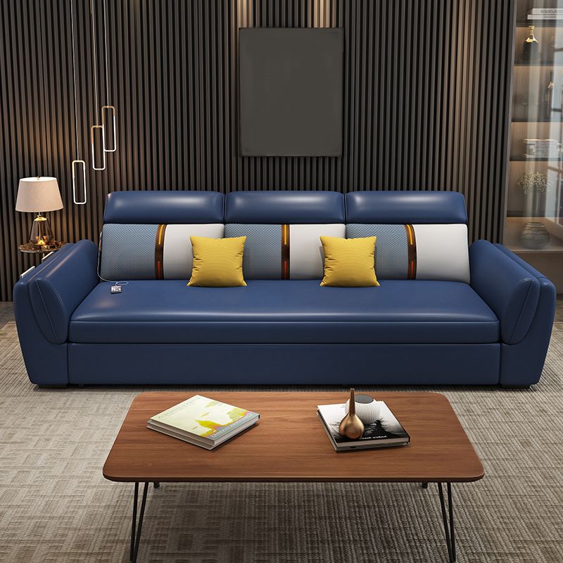 Blue Convertible Sofas Water Resistant Sofa Bed with Storage