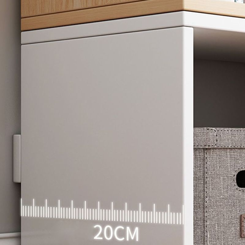 Contemporary Engineer Wood Bookshelf Open Back Bookcase,17.7"L x 7.9"W x 11"H