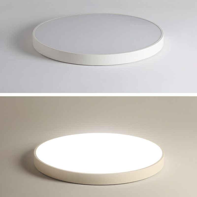 Round Simplicity LED Lighting Fixture 2" Ultra-thin LED Ceiling Lamp for Bedroom