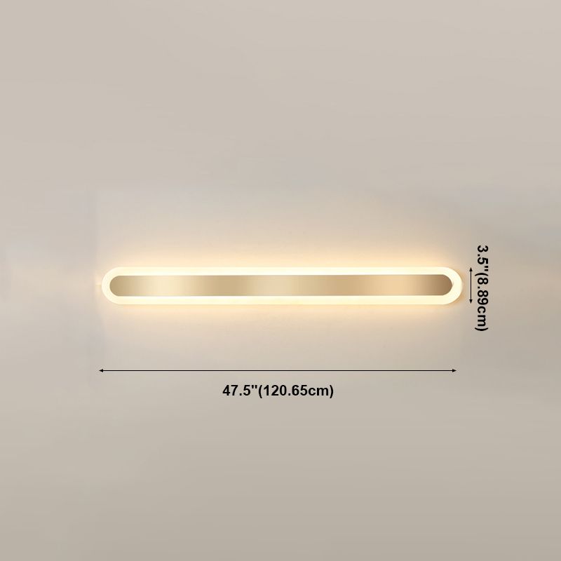 Éclair mural en métal linéaire Éclairage mural de style moderne en or