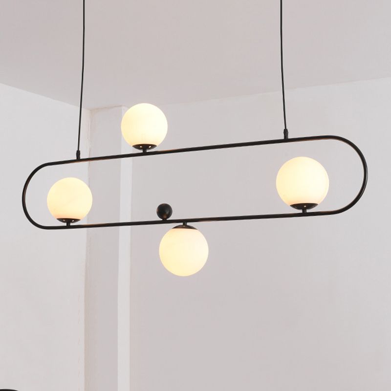 Glass Ball Shape Chandelier Light Modern Style Multi Lights Chandelier Light Fixture