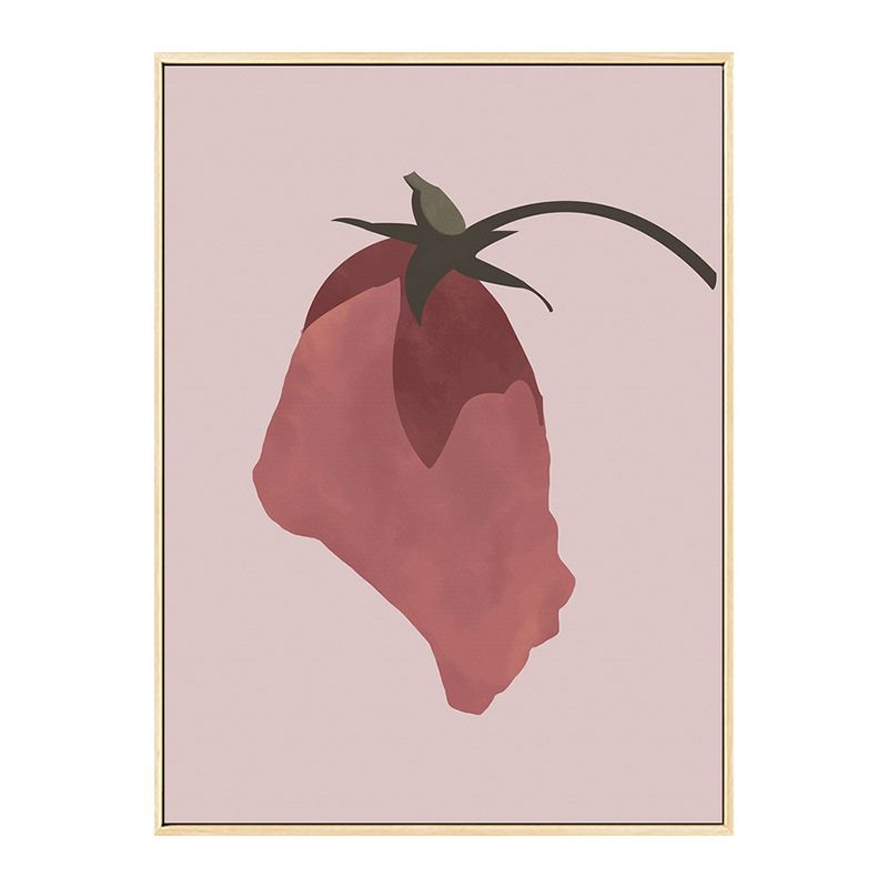 Pink Flower Canvas Wall Art Textured Nordic Living Room Wall Decor, Multiple Sizes