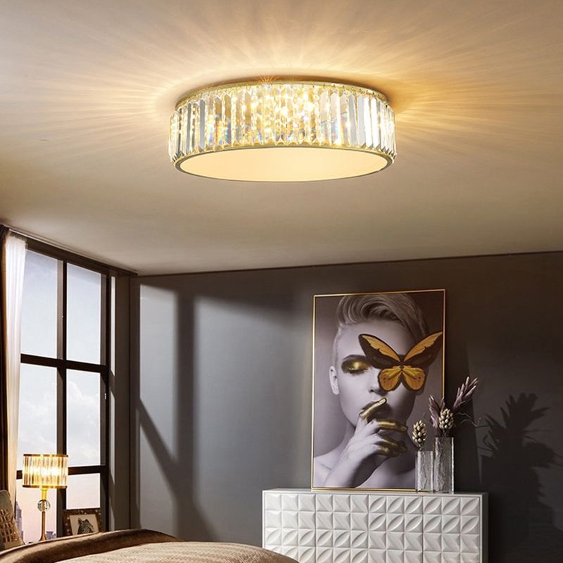 Drum Bedroom LED embelled Crystal stick Modern embelled Top Light