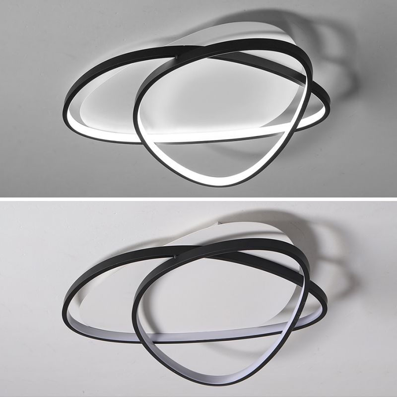 Linear Acrylic Flush Mount Modern Style 2-Light Ceiling Light Fixture for Bedroom