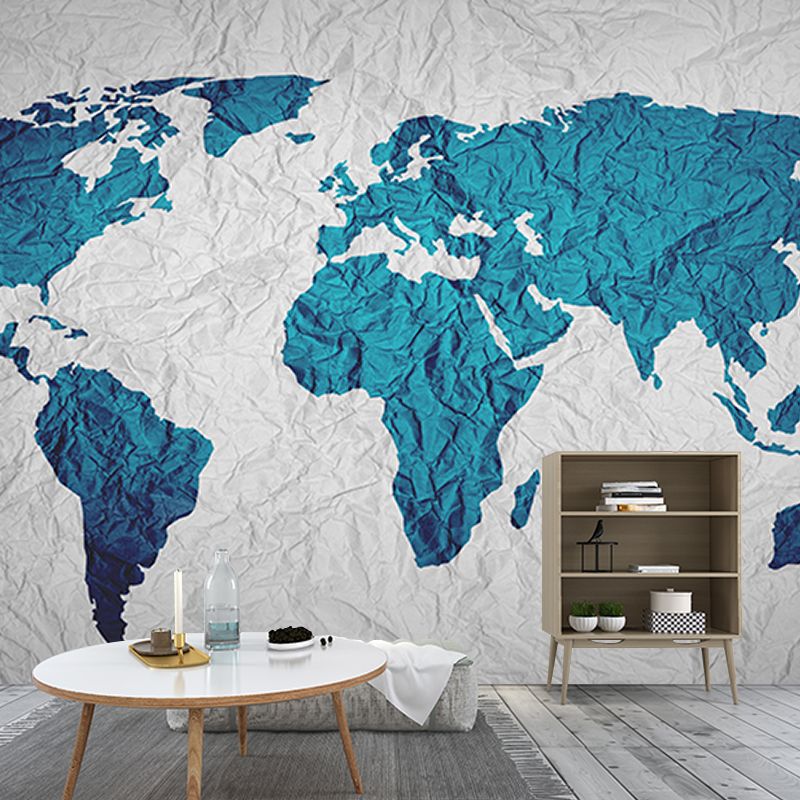 Wall Mural Decorative Photography Map Living Room Mural Wallpaper