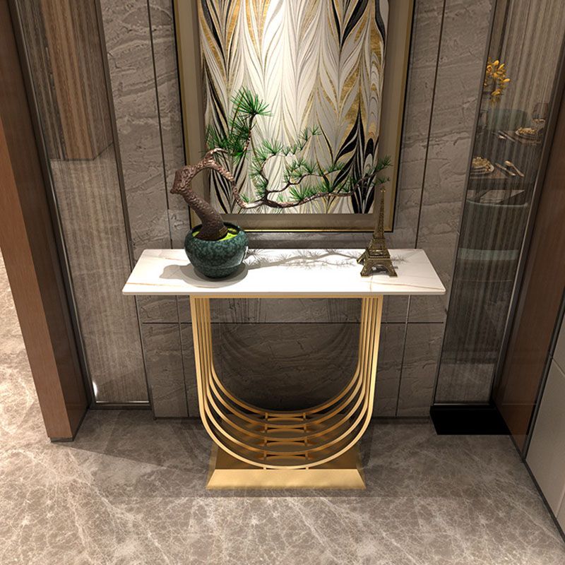 Glam Console Accent Table Antique Finish Rectangle Sofa Console Table