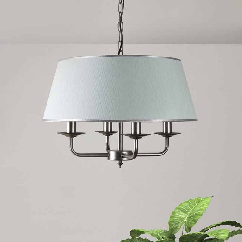 White 4 teste lampadario Light Segnugge in tessuto retrò Terlina Accampa a sospensione con design Candelabra