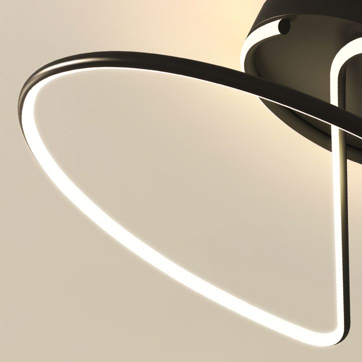 Metal Circle Semi Flush Mount Light Fixture Modern Dining Room Semi Flush Ceiling Lights