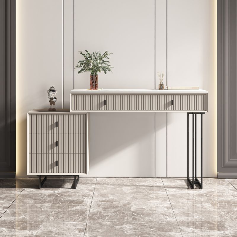 29.92" High Vanity Table with Drawers Stone Top Make-up Vanity
