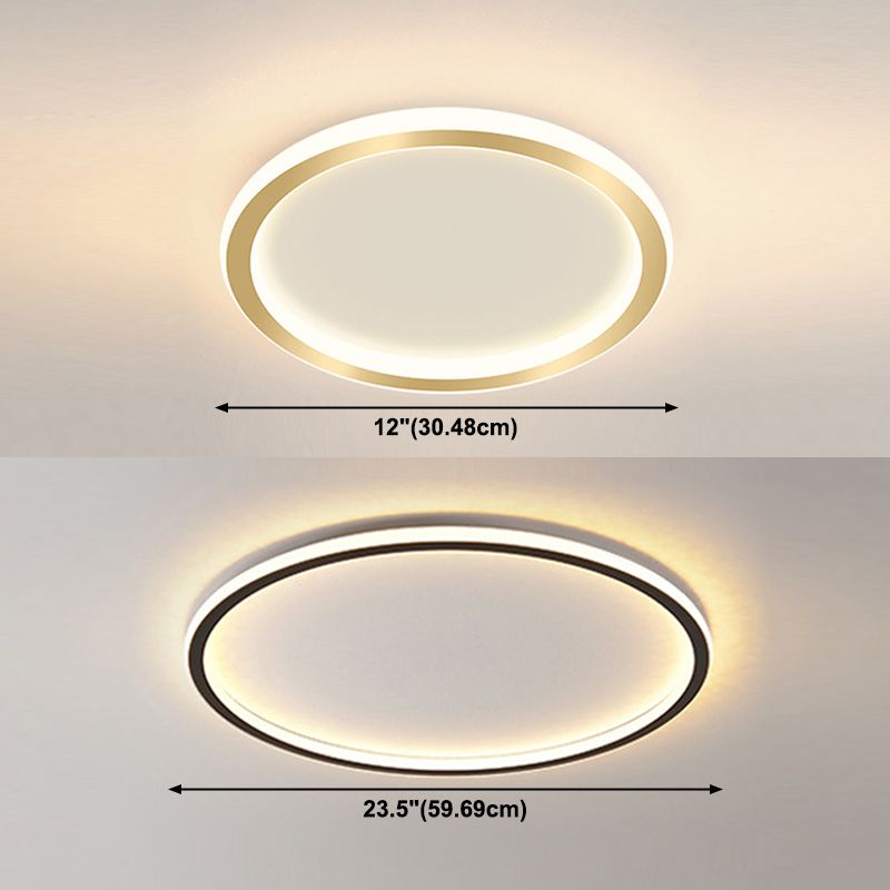 Circle Aluminum Ceiling Mounted Fixture Nordic LED Close to Ceiling Lamp