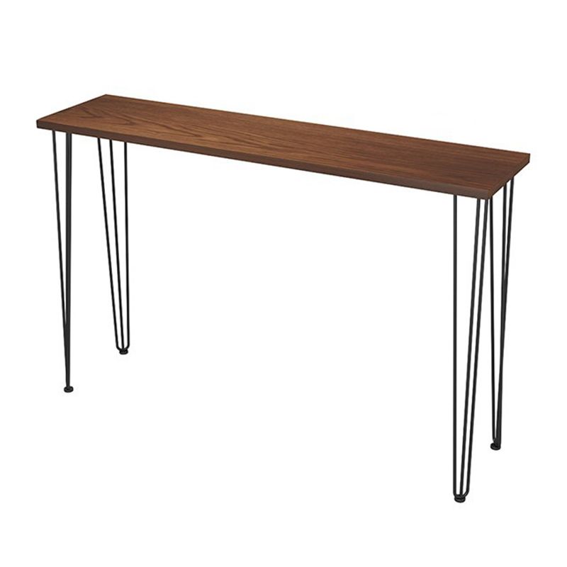 Rectangular Bar Height Table Black Legs and Metal Base Bar Table with Four Legs