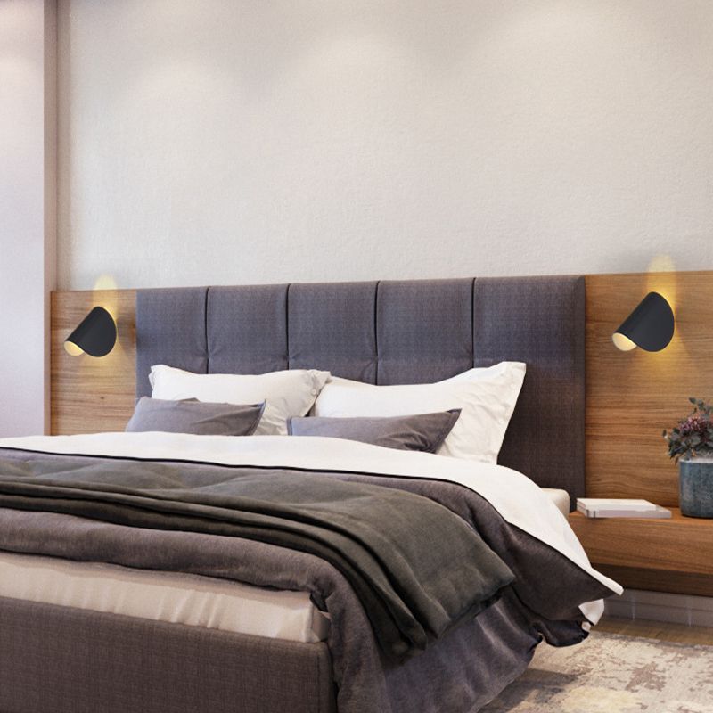 Nordic Style Wall Light Colorful Arc Shape Wall Lamp with Iron Shade for Bedroom