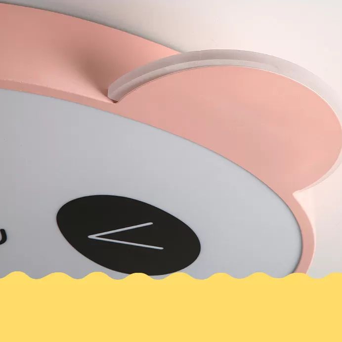 LED Bedroom Ceiling Mount Light Fixture Kids Style Flush Mounted Ceiling Light with Panda Acrylic Shade