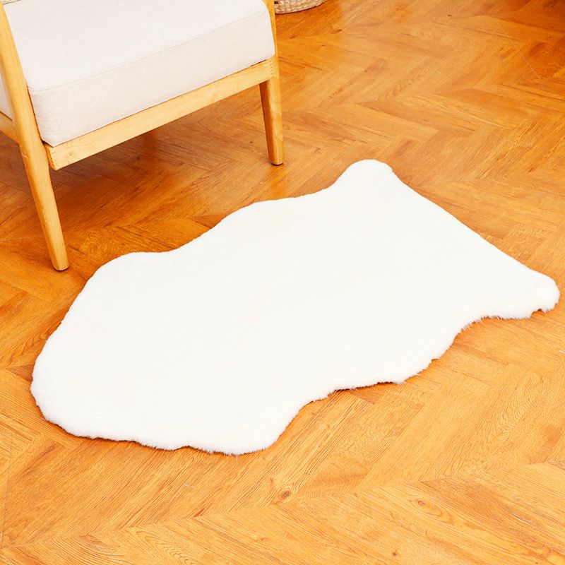 Novelty Irregular Shape Rug Solid Color Polyester Area Rug Carpet for Living Room
