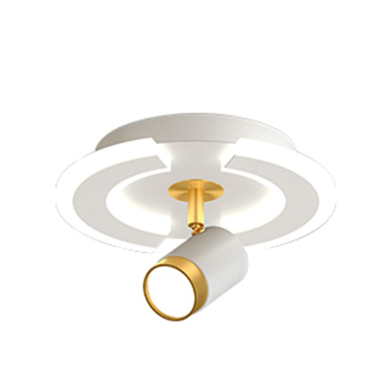 LED Flush Mount Light with Spotlights Modern Ceiling Lamp for Foyer Bedroom