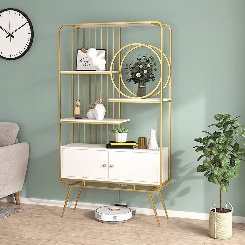 Open Back Standard Bookshelf Metal Bookcase with Shelves for Study Room