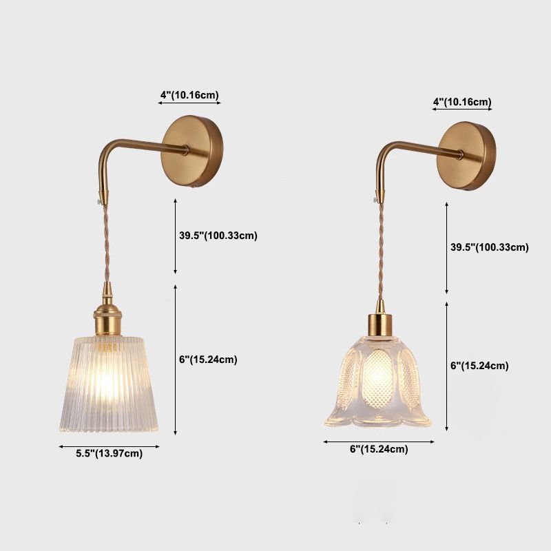 1 lumière géométrique mural luminaire de style industriel Idées d'éclairage mural en verre industriel lumières
