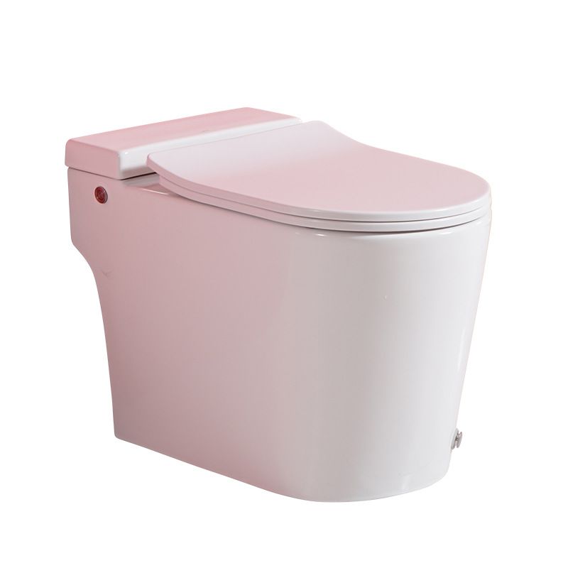 Contemporary Elongated Toilet Bowl Siphon Jet Flush Toilet with Seat for Bathroom