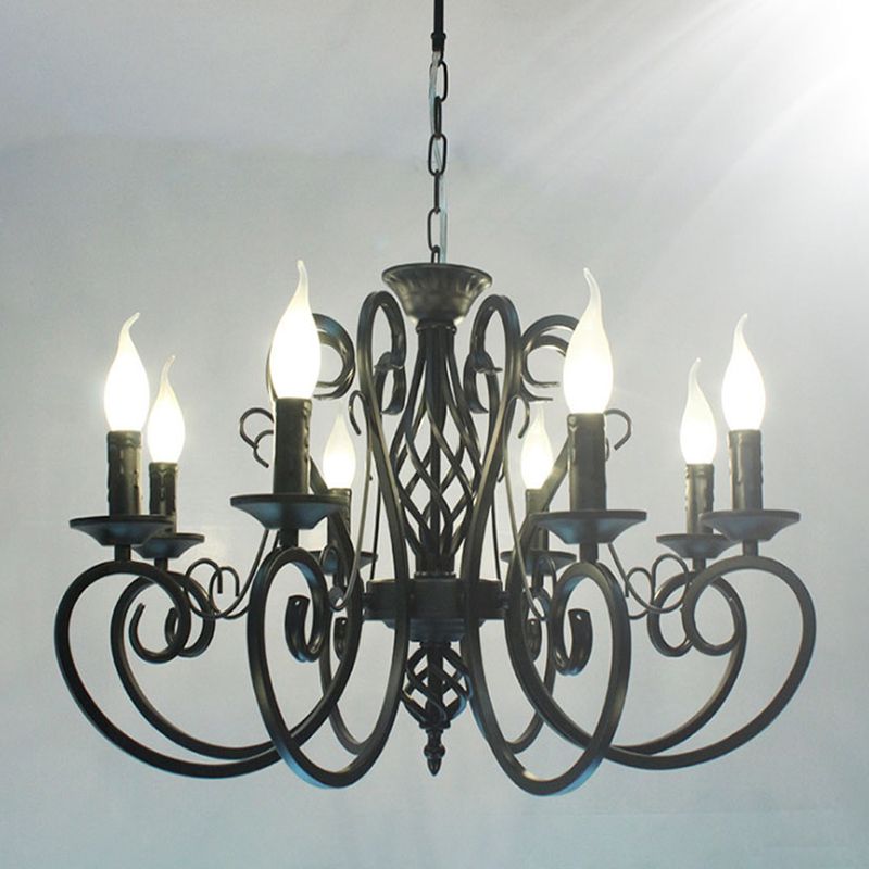 Luces de lámpara de araña únicas Fixros de luz colgante de metal tradicionales