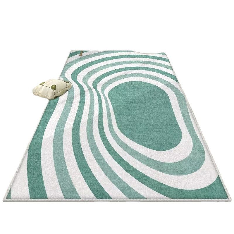 Yellow Striped Carpet Nordic Polyester Carpet Washable Carpet for Home Decor