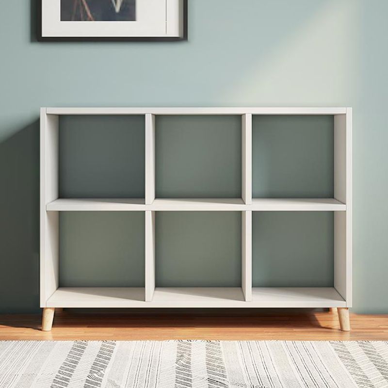 Matter Finish Cube Bookcase Contemporary Wooden Shelf Bookcase