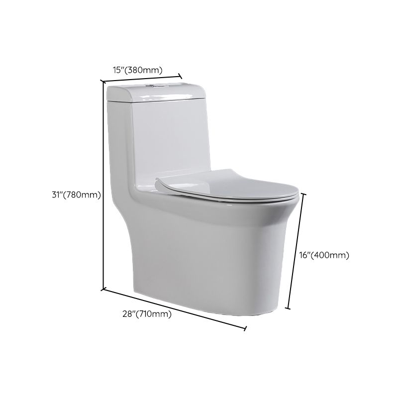 Contemporary One Piece Toilet Floor Mounted Toilet Bowl for Washroom