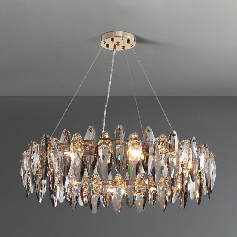 Luces de lámpara de cristal geométrica luces colgantes de cocina contemporáneas