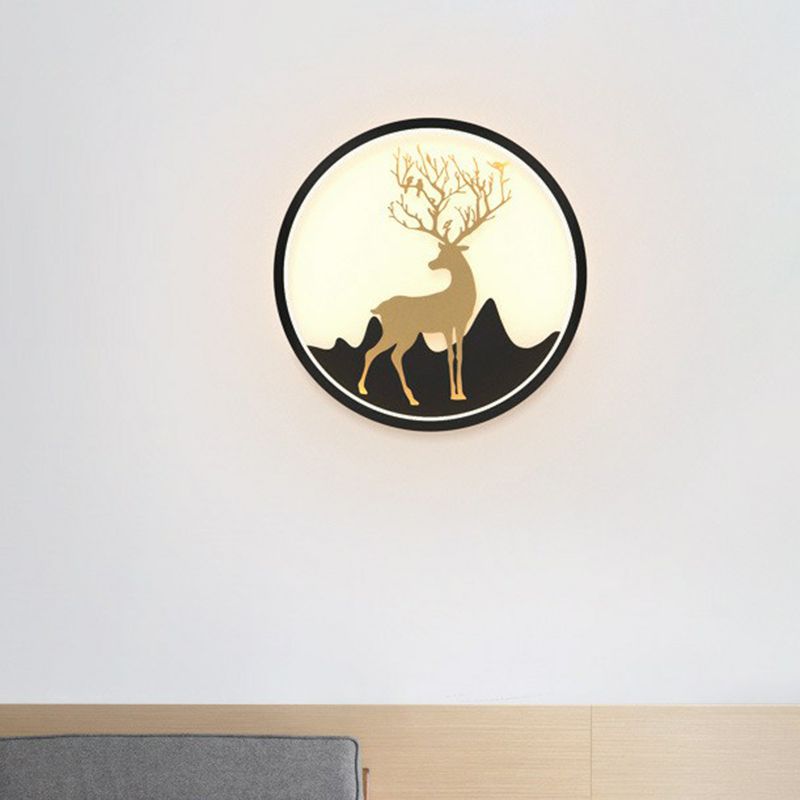 Aluminium ring LED LED Licht Licht Simplicity Wall Sconce Lighting met hertdecoratie