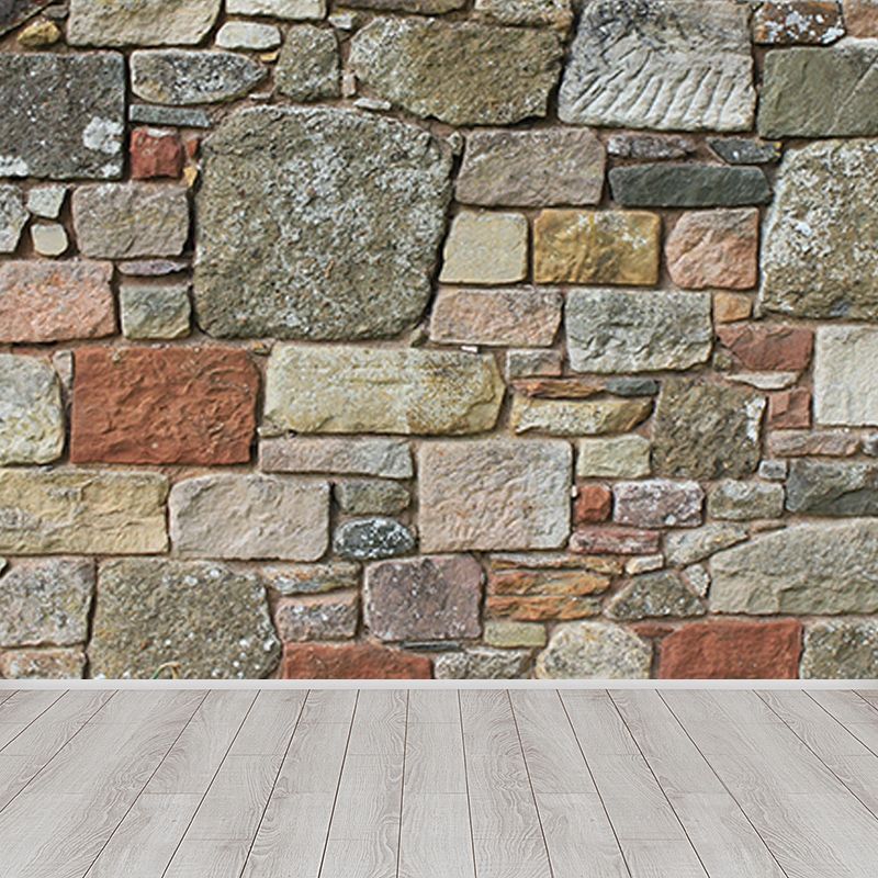 Customized Photography Brick Wall Mural Eco-friendly Wallpaper for Dining Room