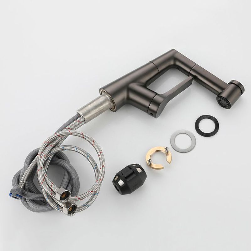 Single Lever Handle Faucets Contemporary Centerset Faucets for Bathroom