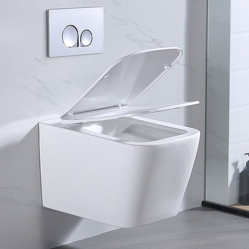 Modern Wall Hung Toilet Bowl 1-Piece Urine Toilet with Seat for Washroom