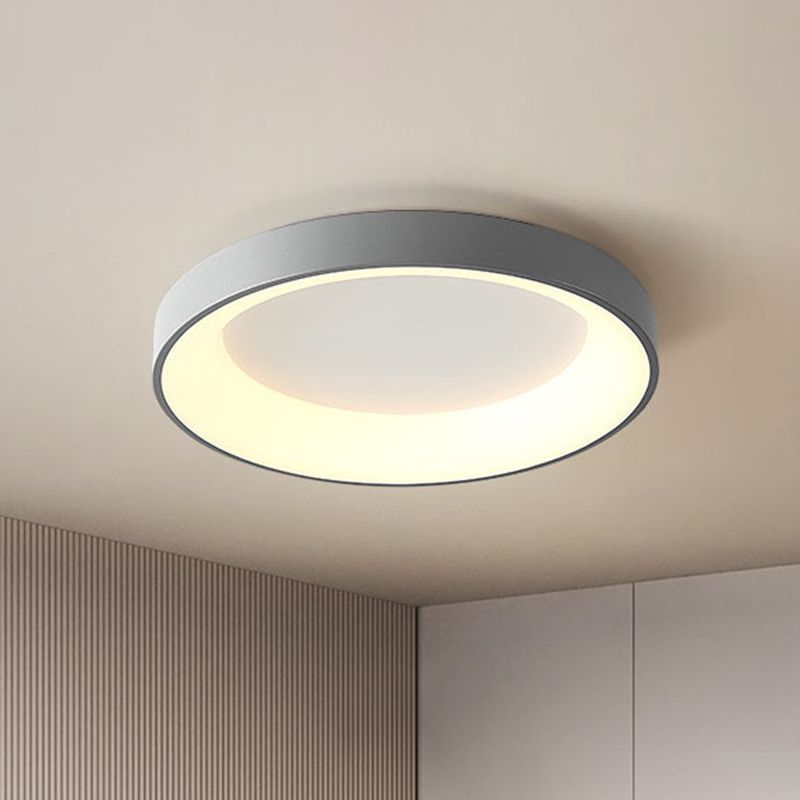 Modern Style Circle Close To Ceiling Lighting Acrylic Bedroom Ceiling Mounted Fixture
