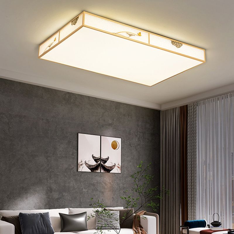 Modern Ceiling Lamp Geometric LED Flush Mount Light Fixture with Acrylic Shade for Bedroom