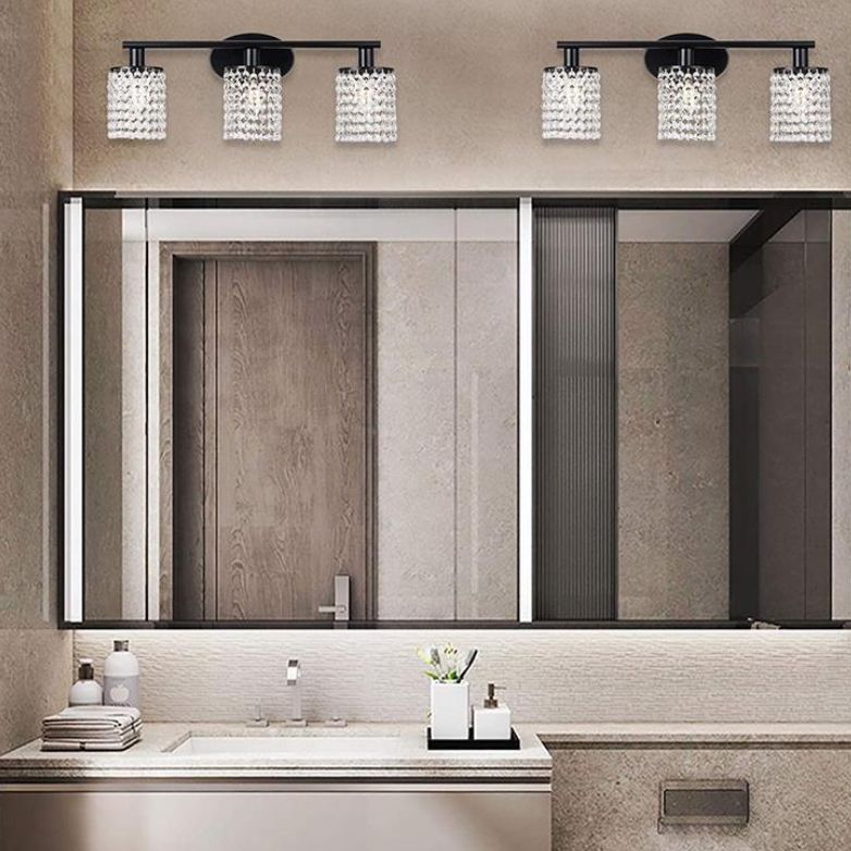 Metal Geometric Bath Light Contemporary Style Multi Lights Vanity Wall Sconce