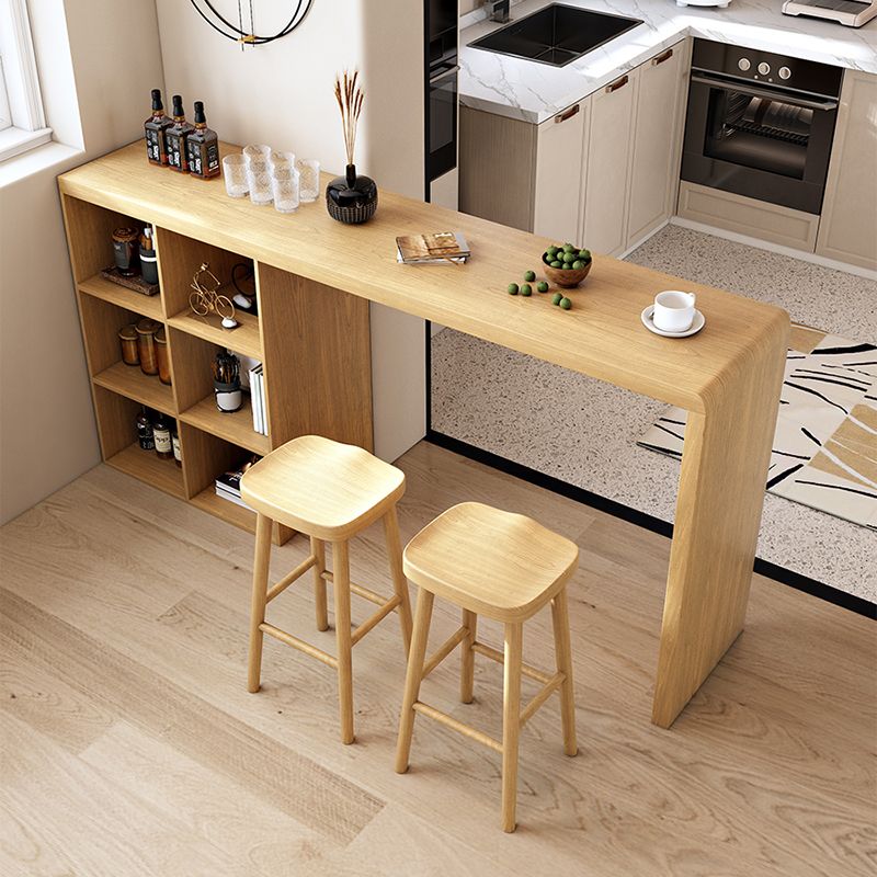 Glam Style Wooden Bar Table 1/2/3 Pieces Rectangle Bar Table Set for Home Use