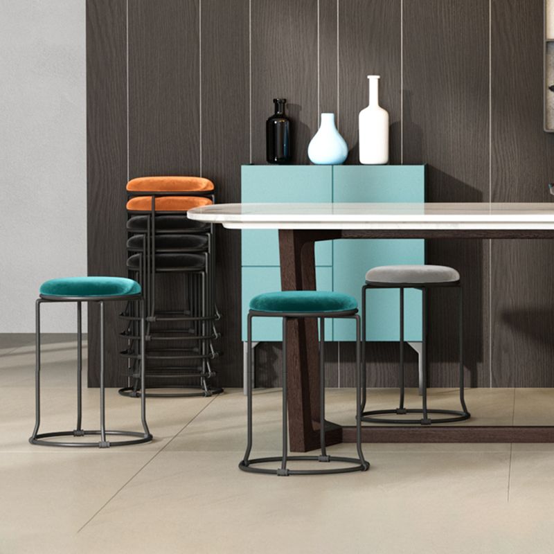 Gorgeous Standard Ottoman Pure Color Stain Resistant Velvet Footstool Ottoman