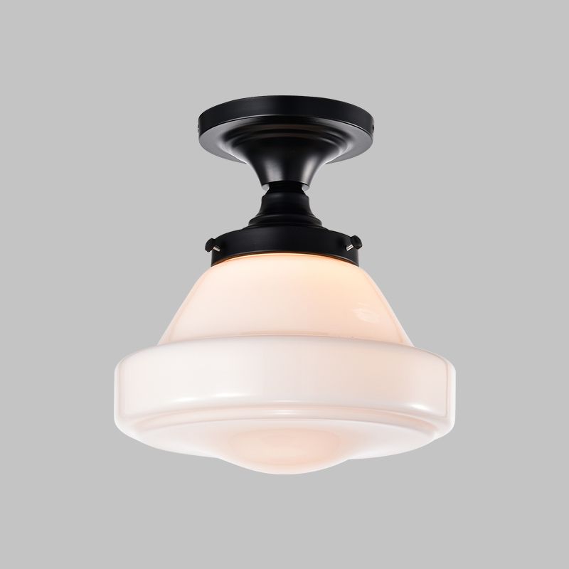 Plafonnier moderne en forme de géométrie simple, plafonnier en cuivre à 1 lumière